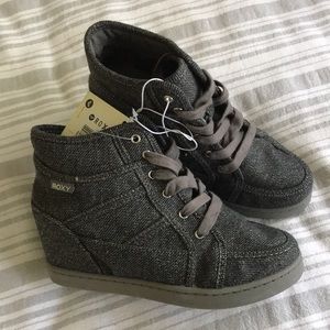 Roxy Alexa canvas wedge sneakers 6
